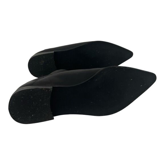 Zara Womens Size 38 Black Pointed Toe Slip On Loafer Business Casual Shoes - Picture 7 of 9